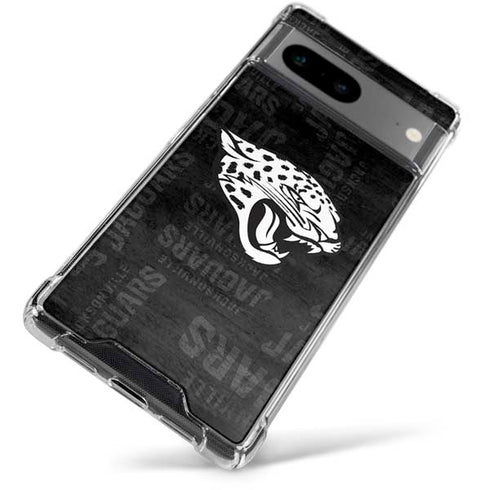 NFL Jacksonville Jaguars Black & White Google Pixel 7a Clear Case